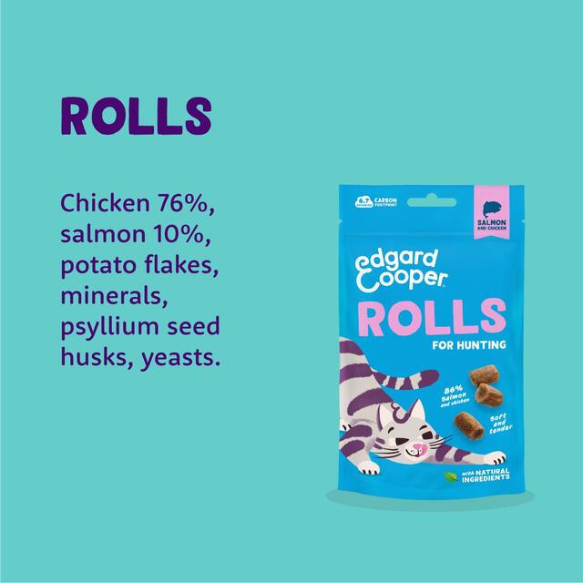 Edgard & Cooper Natural Cat Treat Soft Rolls with Salmon and Chicken thumbnail 7