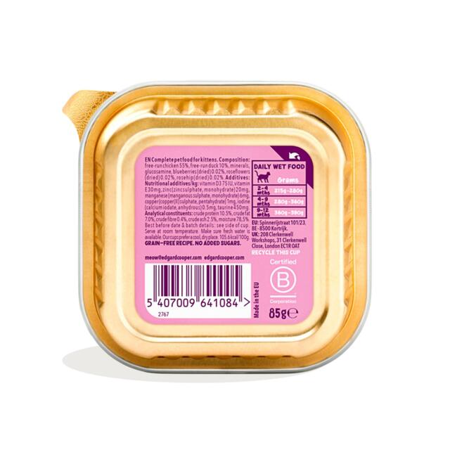 Edgard & Cooper Cat Pate Kitten Duck and Chicken thumbnail 2