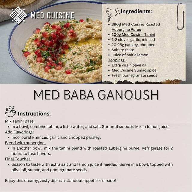 Med Cuisine Roasted Aubergine Puree thumbnail 2