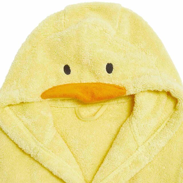 M&S Pure Cotton Towelling Hooded Robe, 0-36 Months, Yellow thumbnail 3