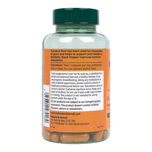 Holland & Barrett High Strength Turmeric 600mg with Black Pepper thumbnail 2