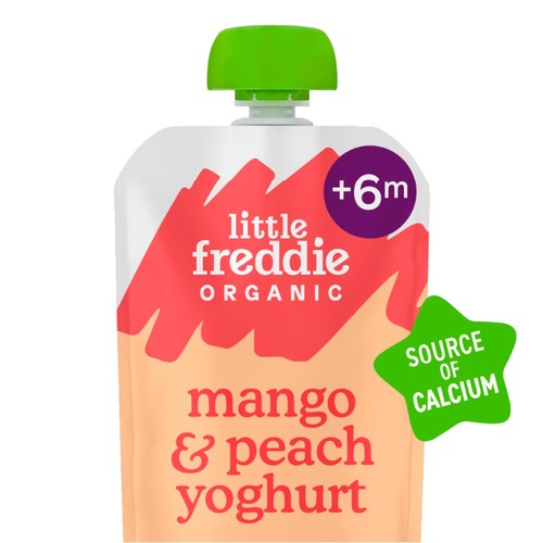 Little Freddie Organic Mango & Peach Yoghurt Baby Food Pouch 6+ Months thumbnail 2