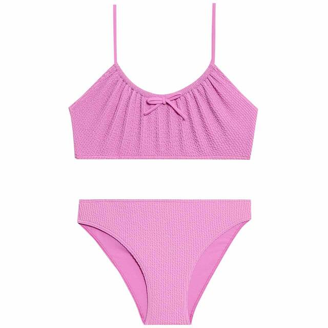 M&S Glitter Crinkle Bikini, 6-11 Years, Purple