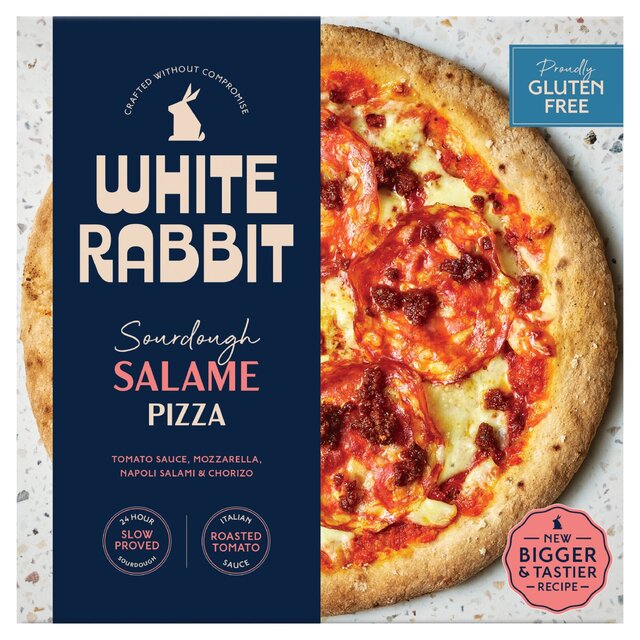 White Rabbit Gluten Free Sourdough Salame Pizza