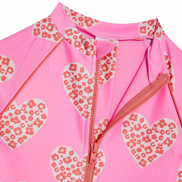 M&S Girls Heart long sleeve swimming costume, 2-7 Years, Multi thumbnail 3