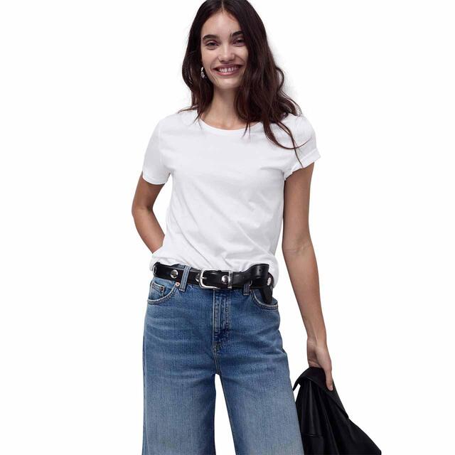 M&S Essential Tee Crew, 8-18, Soft White thumbnail 2