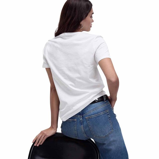 M&S Essential Tee Crew, 8-18, Soft White thumbnail 3