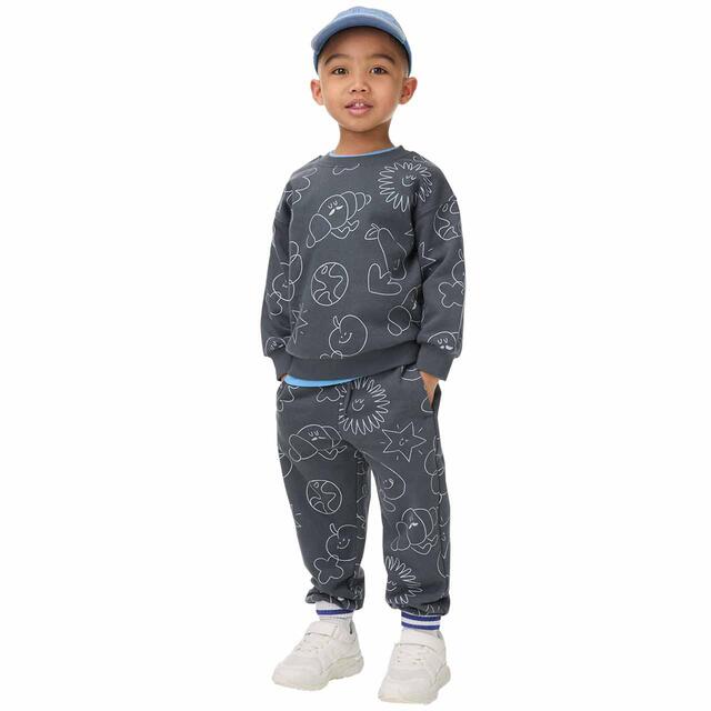 M&S Linear Joggers, 2-8 Years, Charcoal thumbnail 3
