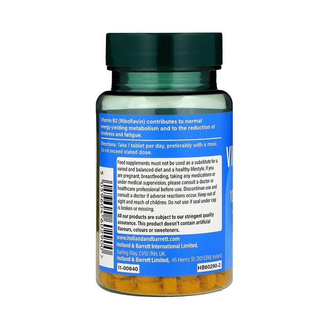 Holland & Barrett Vitamin B2 + Riboflavin 100mg thumbnail 2