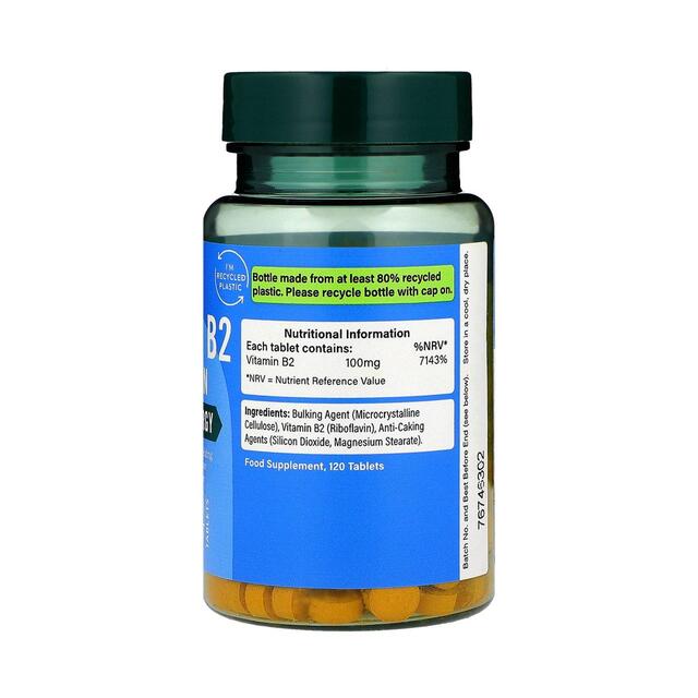 Holland & Barrett Vitamin B2 + Riboflavin 100mg thumbnail 3