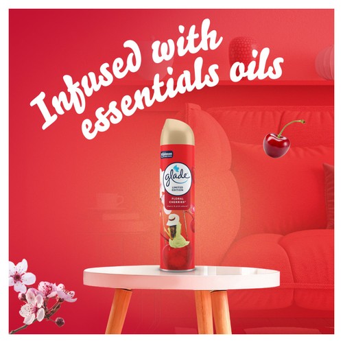 Glade Aerosol Air Freshener Floral Cherries 300ml thumbnail 6