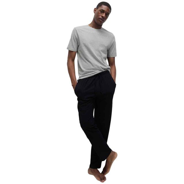 M&S Mens Pure Cotton Pyjama Set, S-XL, Grey thumbnail 2
