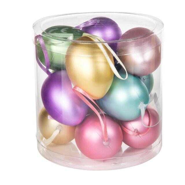 Metallic Hanging Eggs Easter Decorations