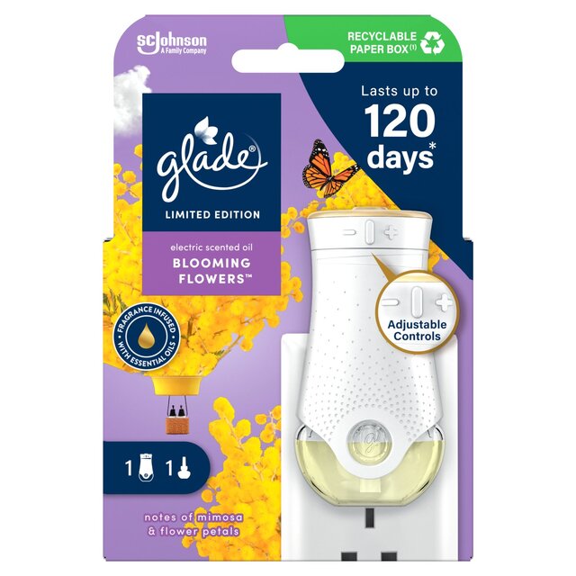 Glade Plug In Holder & Refill, Electric Scented Oil, Blooming Flowers thumbnail 2