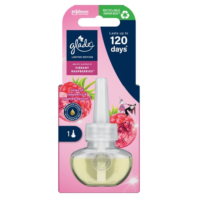 Glade Plug In Refill, Electric Scented Oil, Vibrant Raspberries thumbnail 2