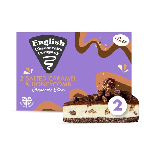 English Cheesecake Company Salted Caramel & Honeycomb Cheesecake Slices
