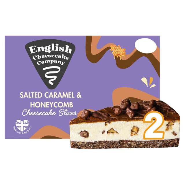 English Cheesecake Company Salted Caramel & Honeycomb Cheesecake Slices