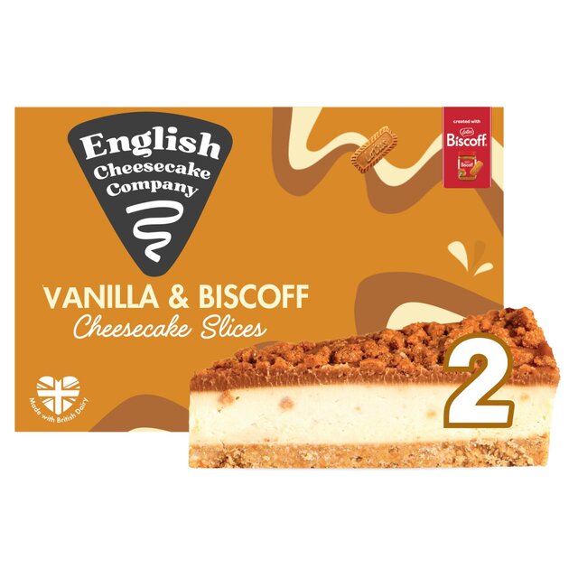 English Cheesecake Company Biscoff & Vanilla Cheesecake Slices