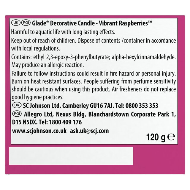 Glade Candle, Scented Candle, Vibrant Raspberries thumbnail 4