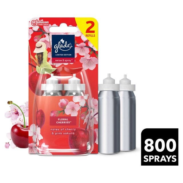 Glade Sense & Spray, Twin Refill, Floral Cherries