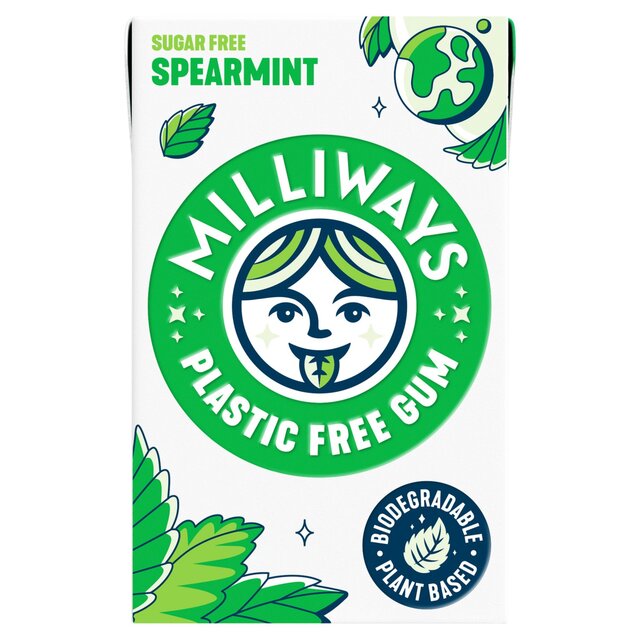 Milliways Spearmint Plastic Free Sugar Free Chewing Gum