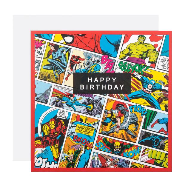 M&S Marvel Birthday Card