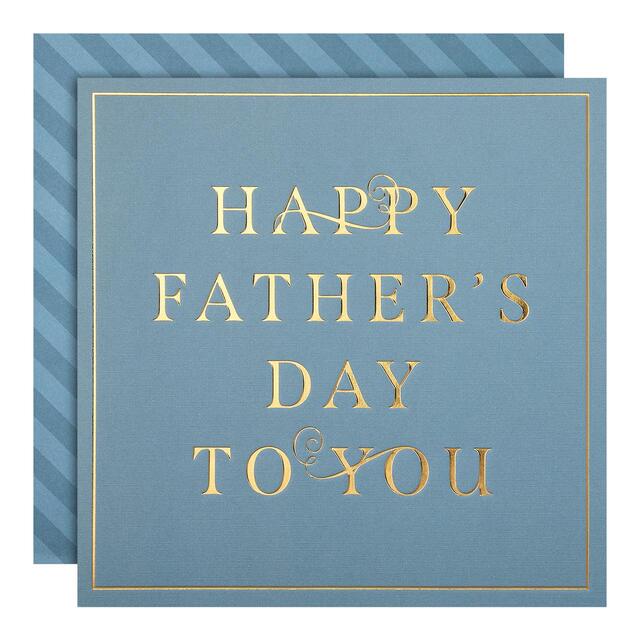 M&S Happy Father's Day Gold Script Card
