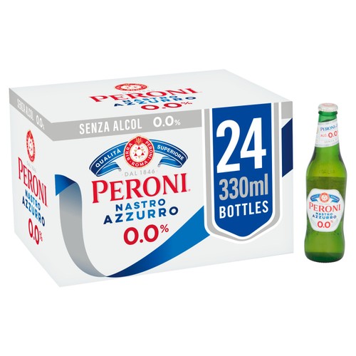 Peroni Nastro Azzurro 0% Alcohol-Free Beer Lager Bottles thumbnail 2