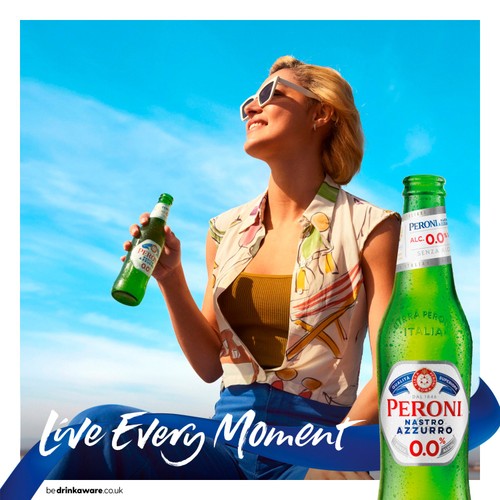 Peroni Nastro Azzurro 0% Alcohol-Free Beer Lager Bottles thumbnail 4