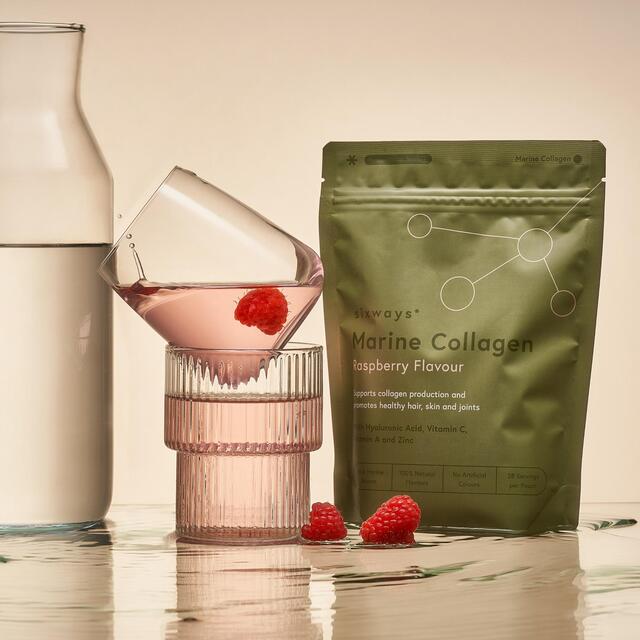 Sixways Marine Collagen Powder, Pure Wild Marine Collagen, Raspberry thumbnail 3