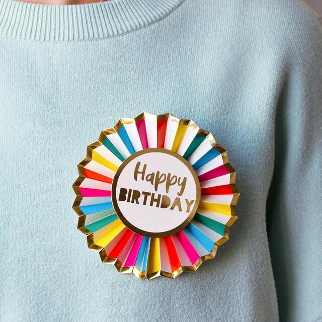 Talking Tables Rainbow Birthday Badge thumbnail 2