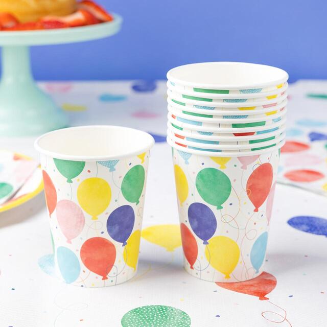 Table Fun Balloon Paper Party Cups thumbnail 2