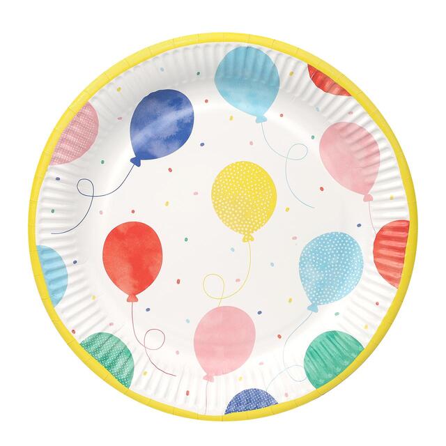 Table Fun Balloon Paper Party Plates