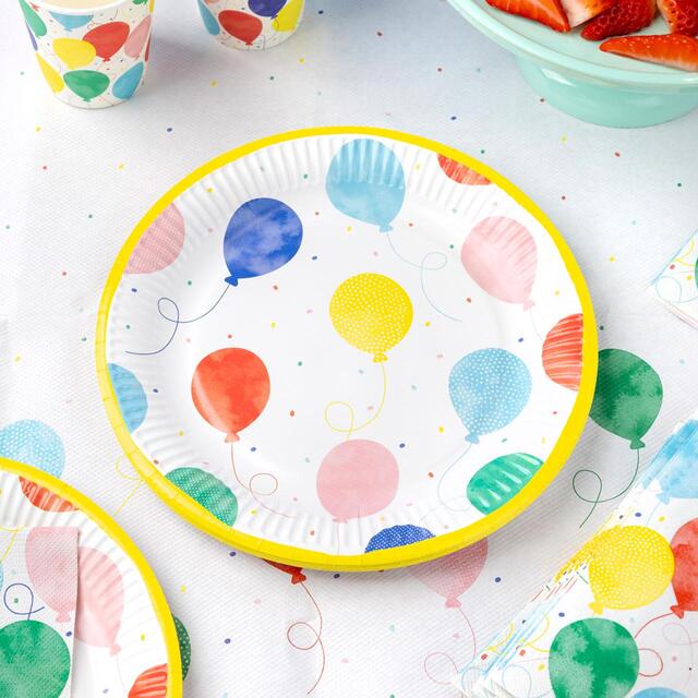 Table Fun Balloon Paper Party Plates thumbnail 2