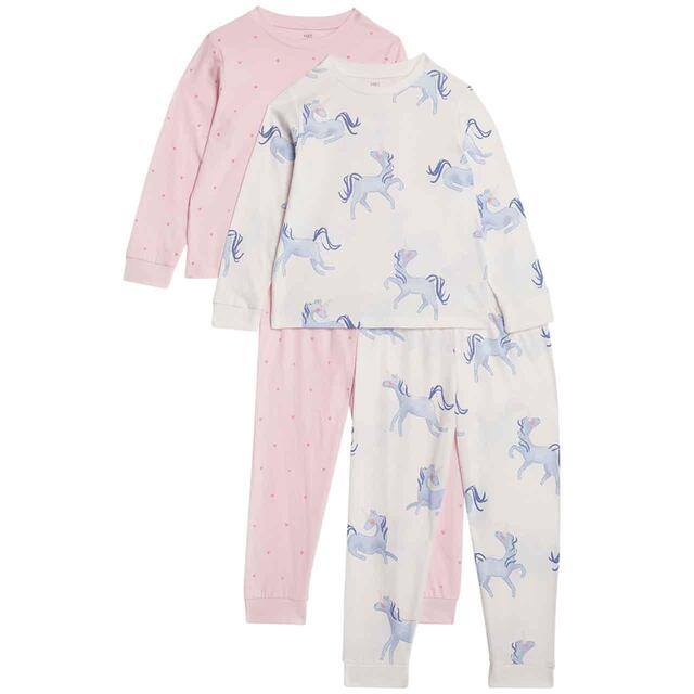 M&S Watercolour Unicorn PJ, 2-7 Years, Lilac
