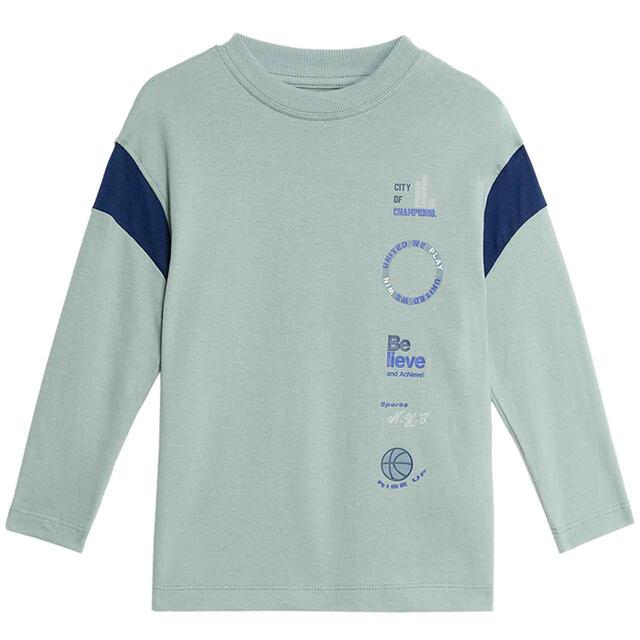 M&S Side Panel Varsity Top, 2-8 Years, Light Green