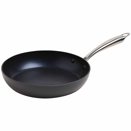 M&S Hard Anodised 24cm Medium Frying Pan,Black Mix