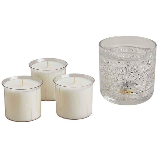 M&S Neroli, Lime & Bergamot Light Up Candle & Refill Set, Silver thumbnail 2