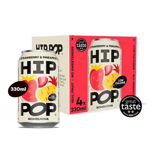 Hip Pop Strawberry & Pineapple Kombucha thumbnail 3