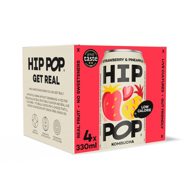 Hip Pop Strawberry & Pineapple Kombucha thumbnail 7