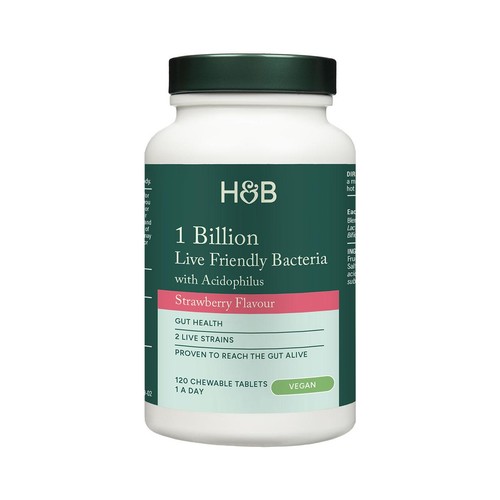 Holland & Barrett Chewable Friendly Bacteria Strawberry 1 Billion