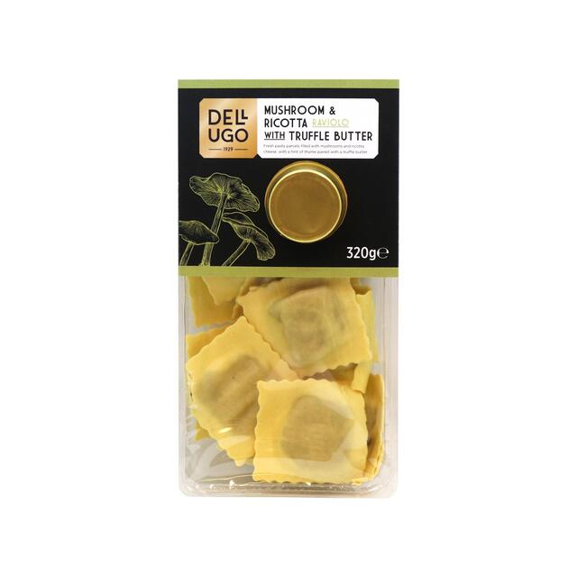 Dell'Ugo Mushroom & Ricotta  Ravioli with Truffle Butter