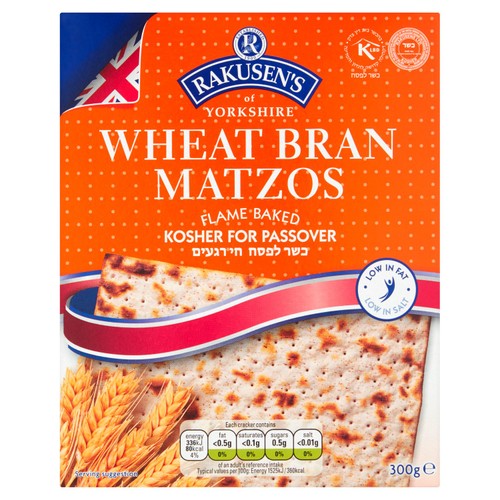 Rakusens Passover Wheat Bran Matzos
