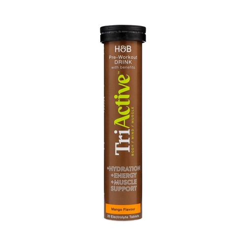 TriActive Pre-Workout Electrolyte Effervescent Mango Tablets