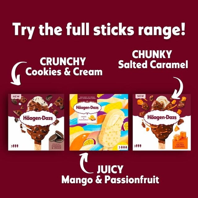 Haagen Dazs Crunchy Cookies & Cream Stick Bars thumbnail 2