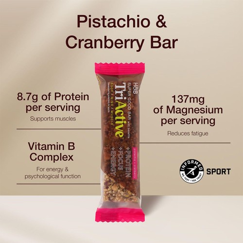TriActive Super Good Bar "with Benefits" Pistachio & Cranberry thumbnail 3