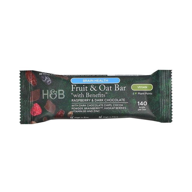 Brain Health Raspberry & Dark Chocolate Fruit & Oat Bar