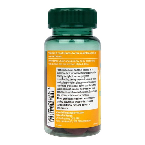 Holland & Barrett Vitamin D3 1000 I.U Vegetarian Gummies thumbnail 3