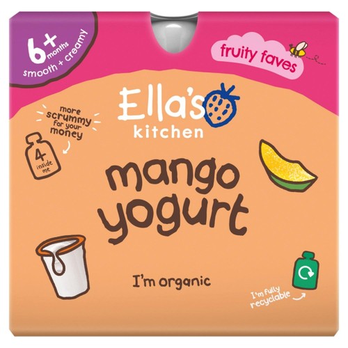 Ella's Kitchen Organic Mango Greek Style Yog Food Pouch Multi 6m+ M