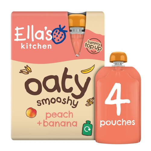Ella's Kitchen Organic Oaty Peach & Banana Smoothie Food Pouch Multi 12m+